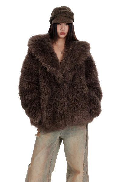 4muggle European Plush Fur Jacket