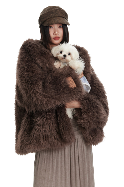 4muggle European Plush Fur Jacket