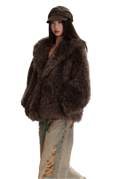 4muggle European Plush Fur Jacket