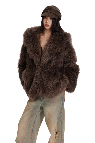 4muggle European Plush Fur Jacket